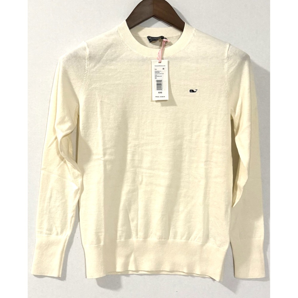 Vineyard Vines Womens Sweater XXS Cashmere Blend Heritage Crewneck Marshmallow